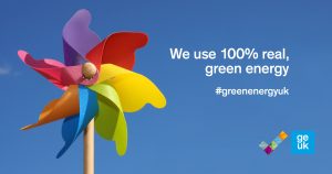 We use 100% real green energy 