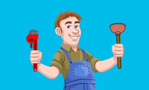 Cartoon picture of repairman