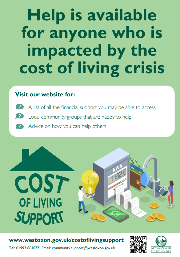 Cost of Living Support Poster - full information is in the pdf document below
