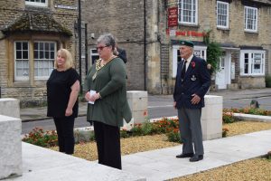 The Mayor, Town Clerk and Platoon Commander Russell Crawford veteran 