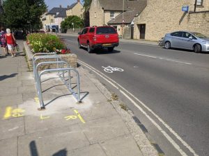 New cycle rack at corner of Welch Way nr Nat West