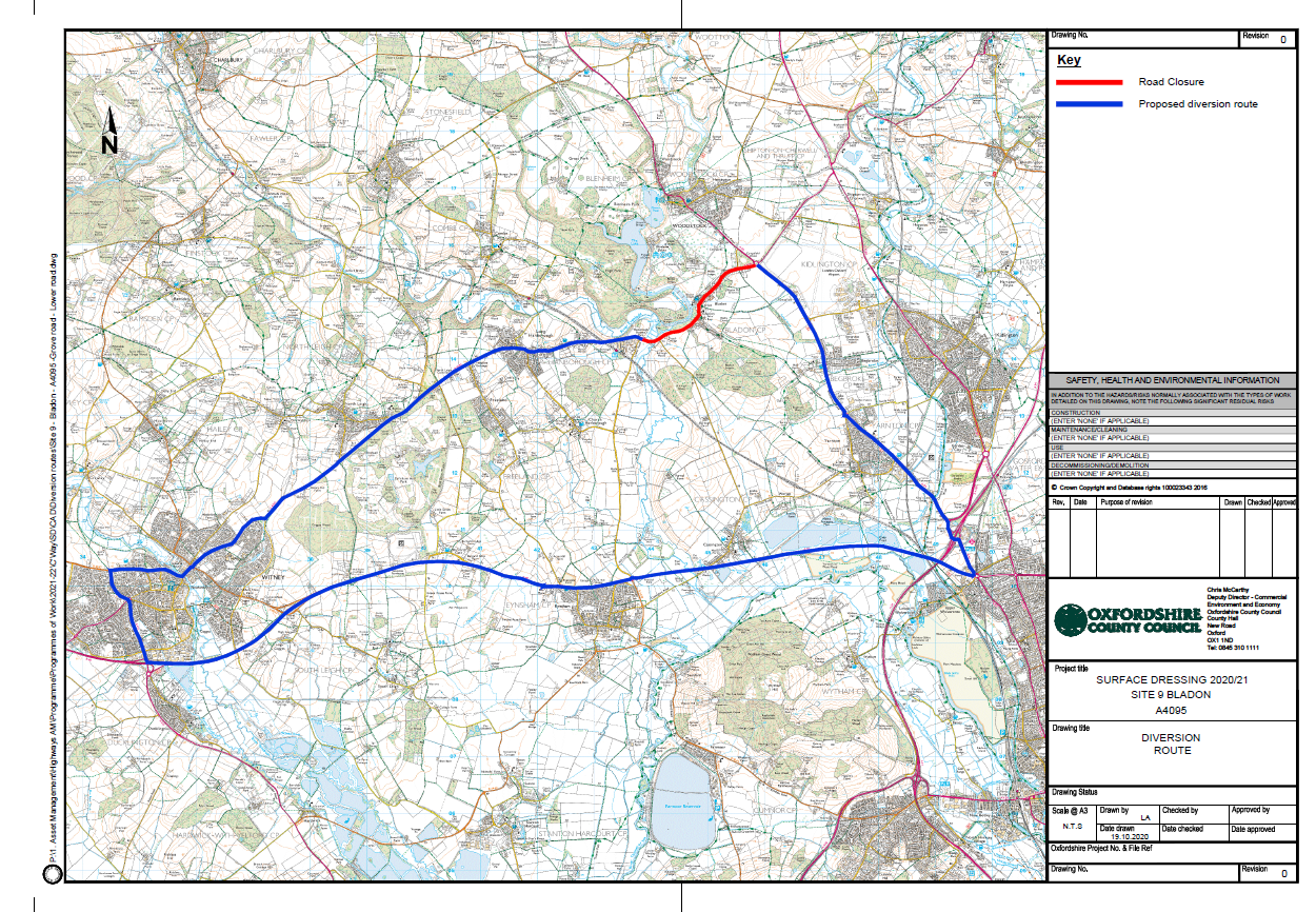 Map showing Diversion