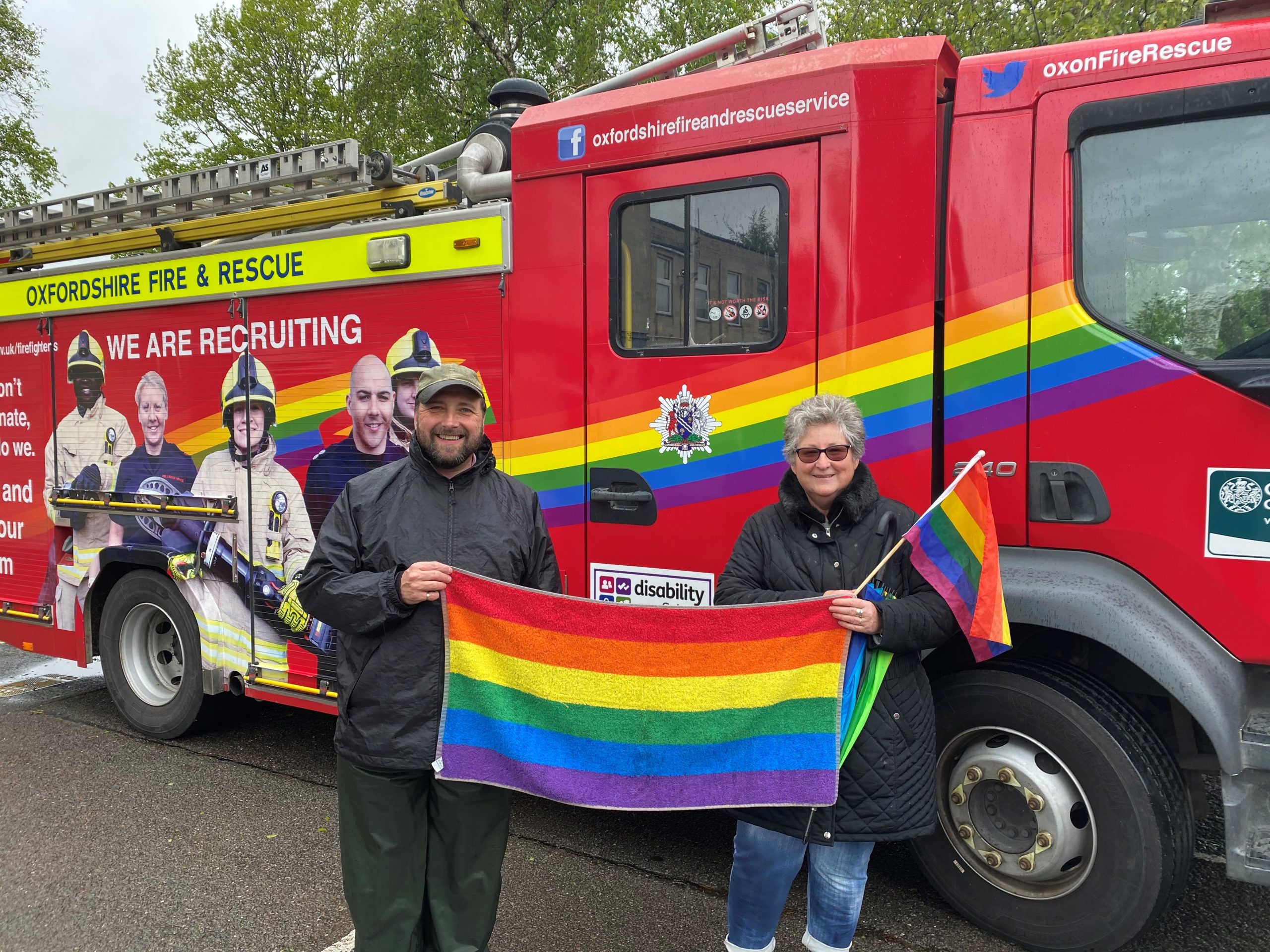 The Mayor at the Witney Pride walk in May 2021
