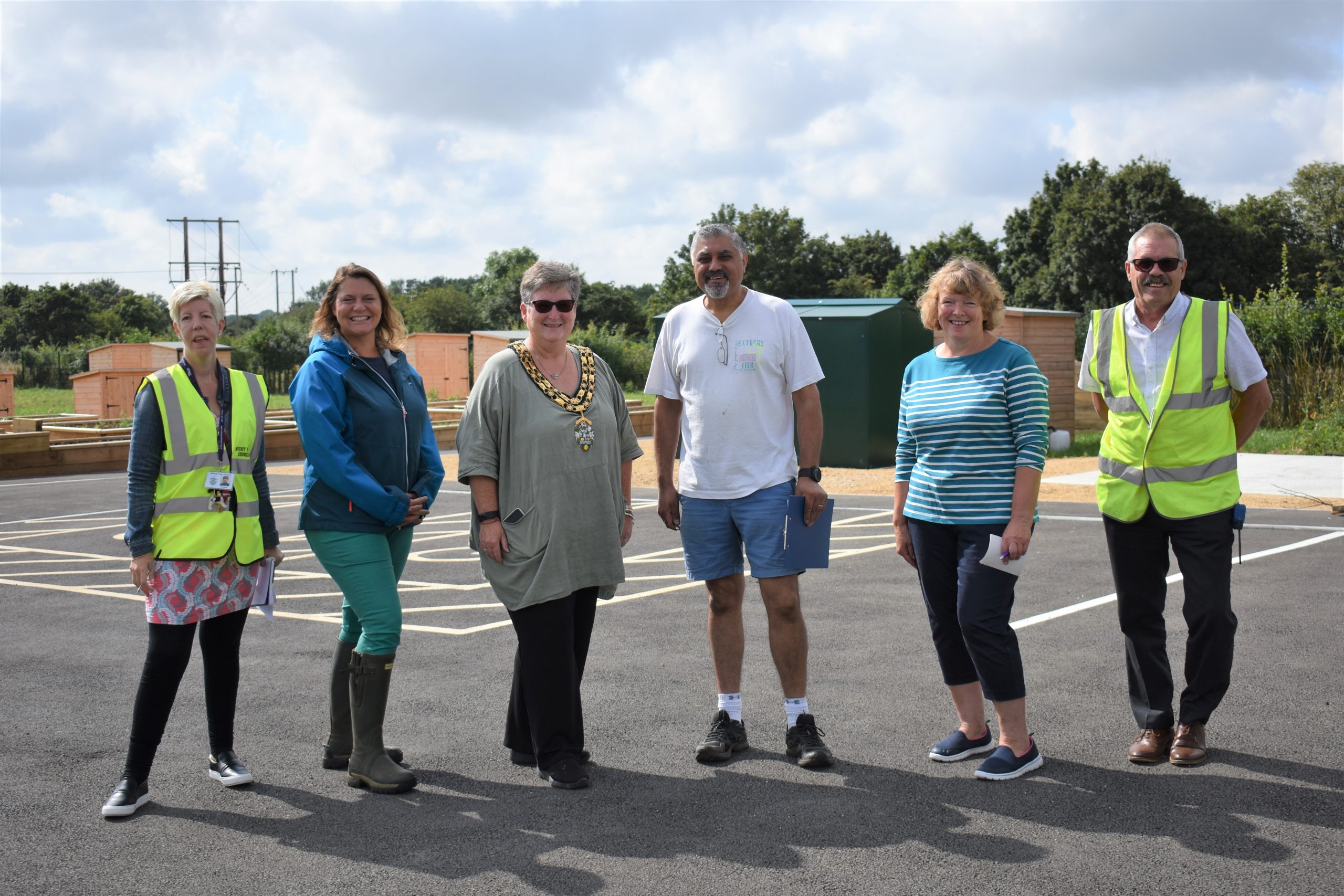 Witney Town Council Officers, plot-holders, the Mayor of Witney and Chair of Witney Allotment Association