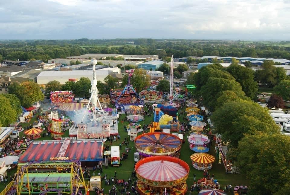 Witney Feast from above on The Leys