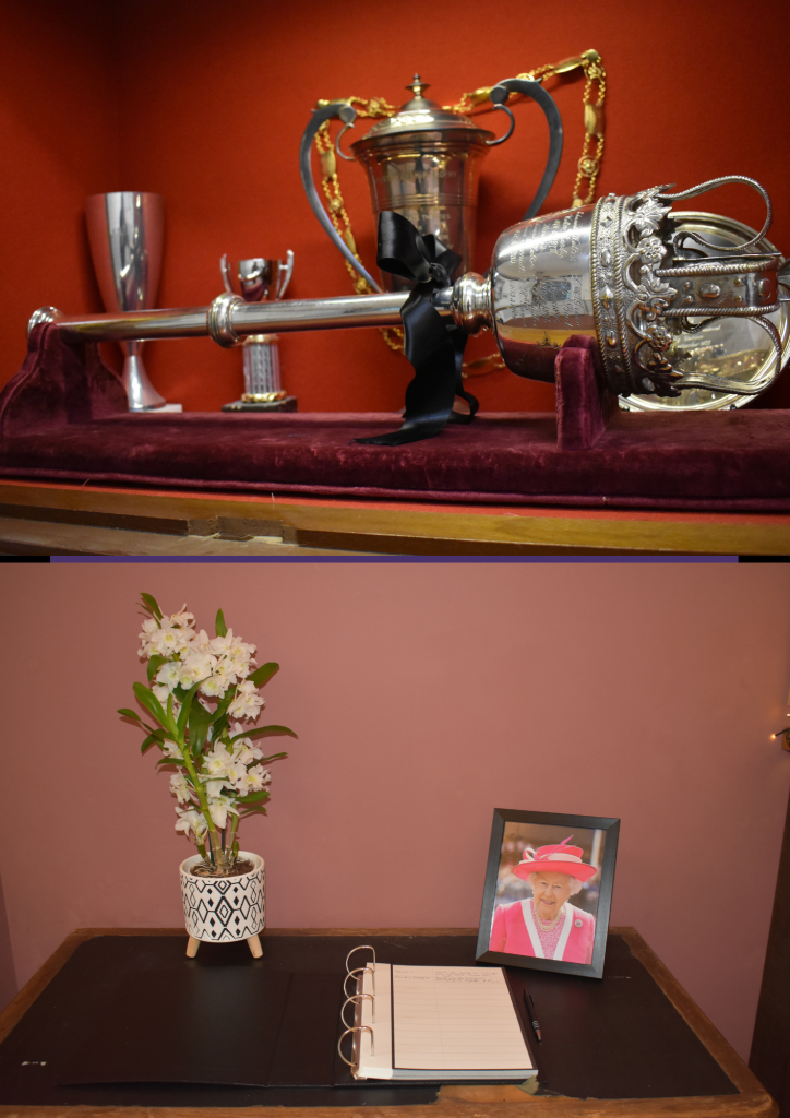 Photographs of the Witney Proclamation, the Ceremonial Mace and Book of