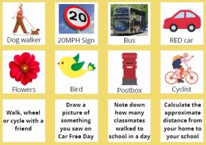 Active Travel Bingo Card