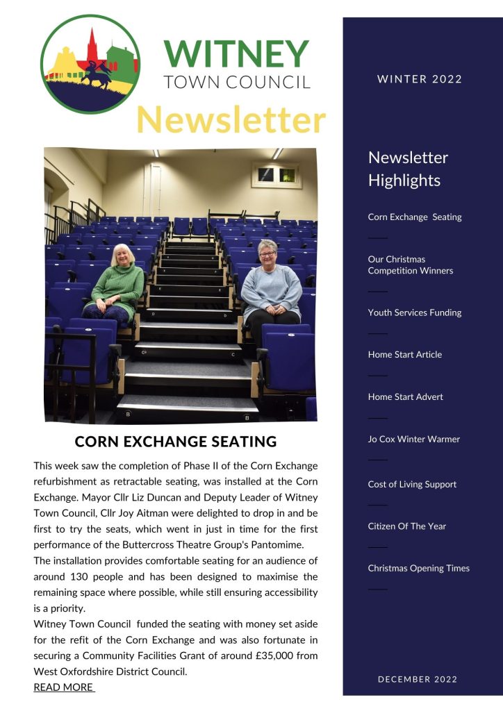 Image of the front page of the Winter Newsletter