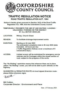 Traffic Regulation Notice