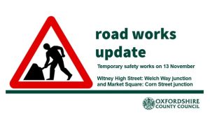 Road works update - temportary safety works on the 13th Novemeber