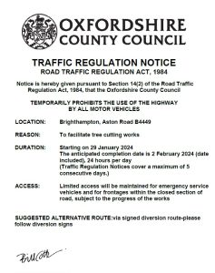 Traffic Regulation Notice