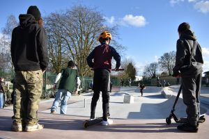 Young people at the Skate Park 