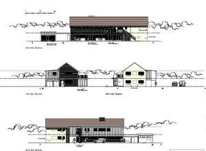 Architectural plans showing Clubhouse Elevations