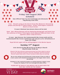 Poster showing the day's events