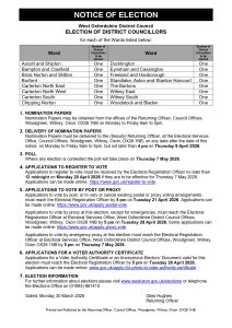 Notice of Election (District)