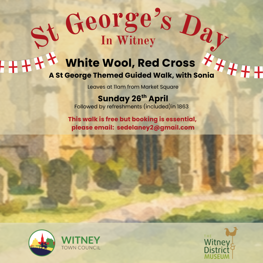 Poster showing background of St Mary's Church in watercolour effect