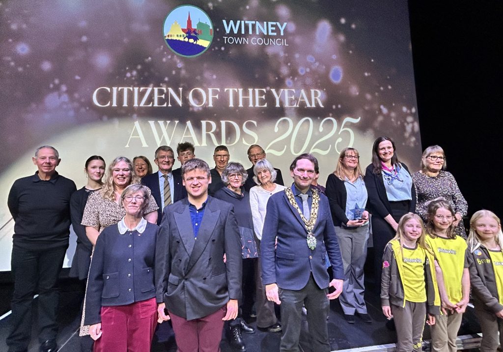 Award winners on stage 