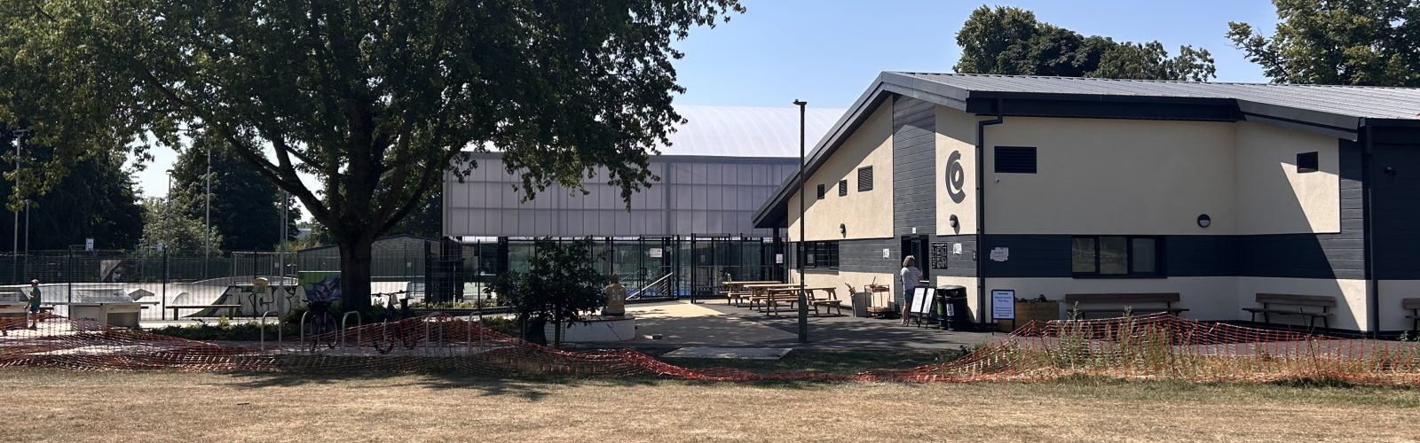 The Courtside Hub building and courts